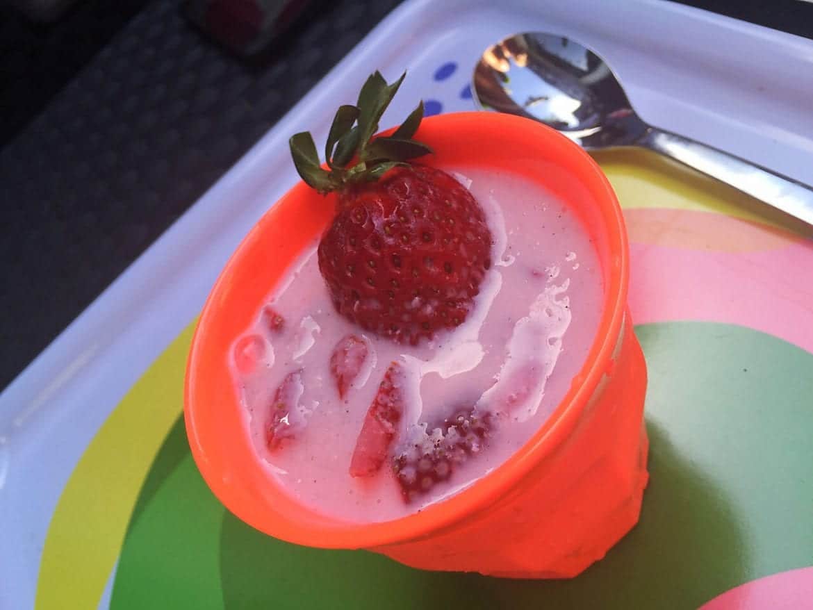 Frozen Jogurt mit Erdbeeren und Vanille