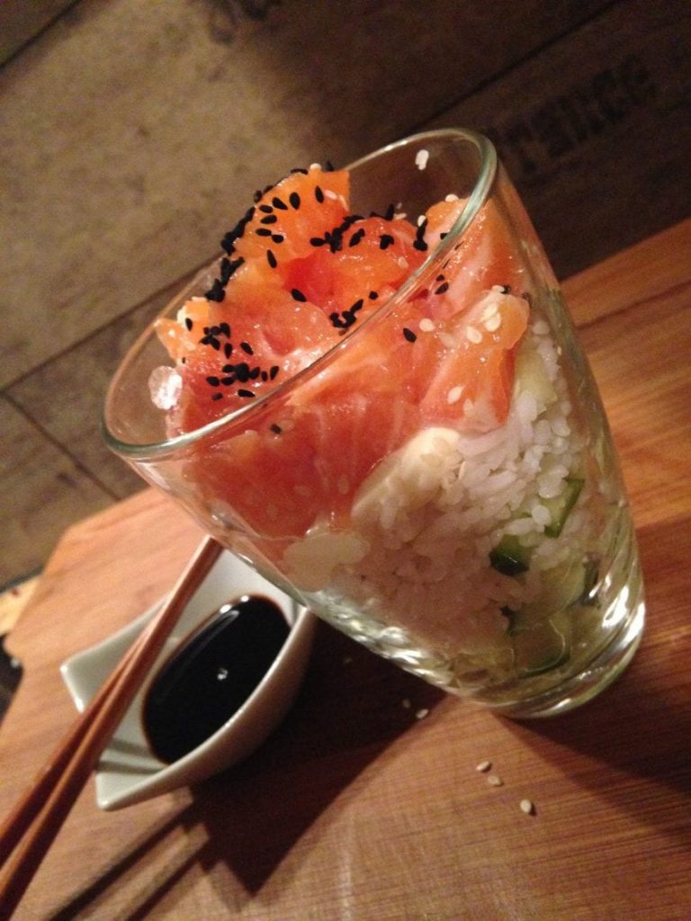 Sushi im Glas